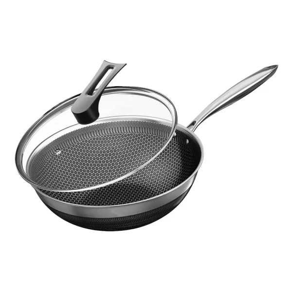 双面蜂纹不锈钢蜂窝锅