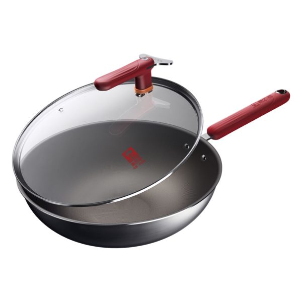 钛盾无涂层不粘炒锅